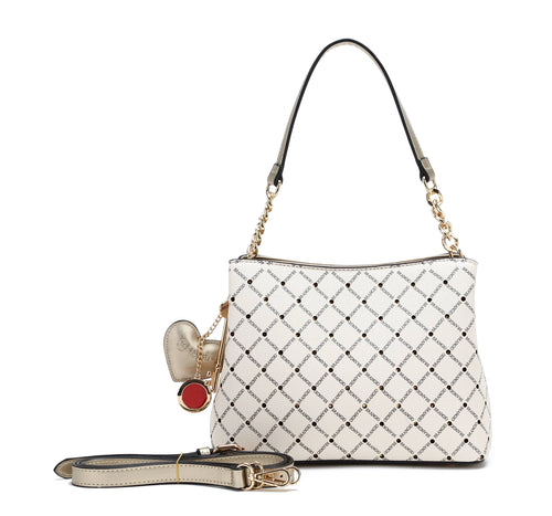 Brangio Italy Diamond Luxe Chain Hobo Bag & Crossbod Bag